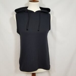 NEW!!! Live Love Dream Athletic Women's XS Activewear Black Hooded Crop Tank Top